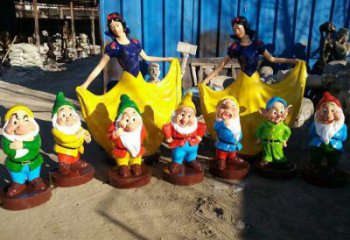 小矮人雕塑廠家，小區廣場卡通雕塑，玻璃鋼彩繪工藝制作