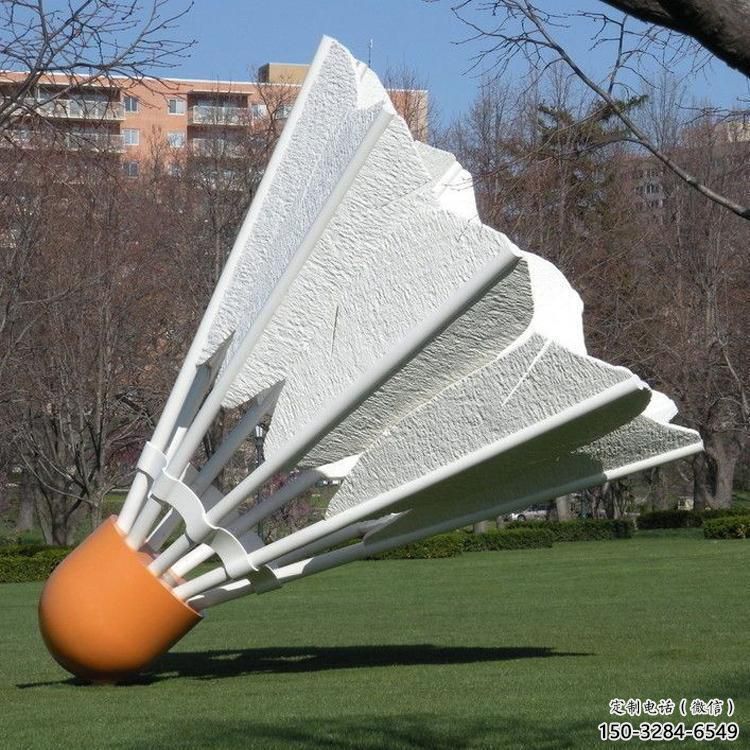園林羽毛球雕塑 田間彩繪雕塑 仿真擺件