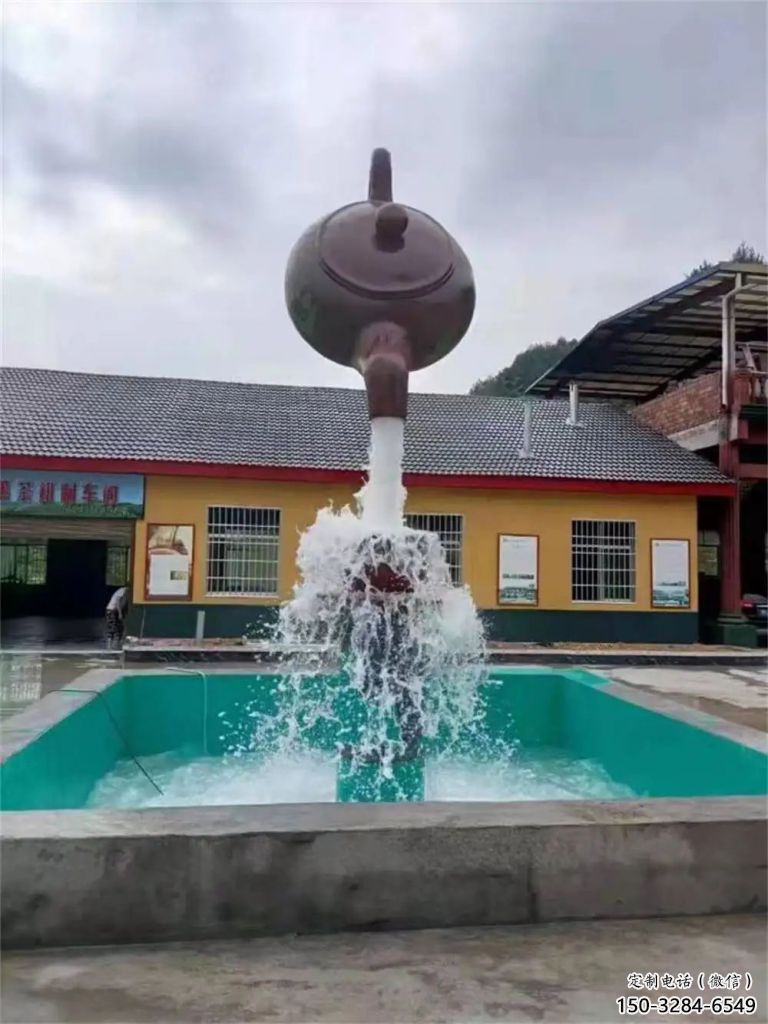 古銅色水壺雕塑 大型城市雕塑 商業街擺件