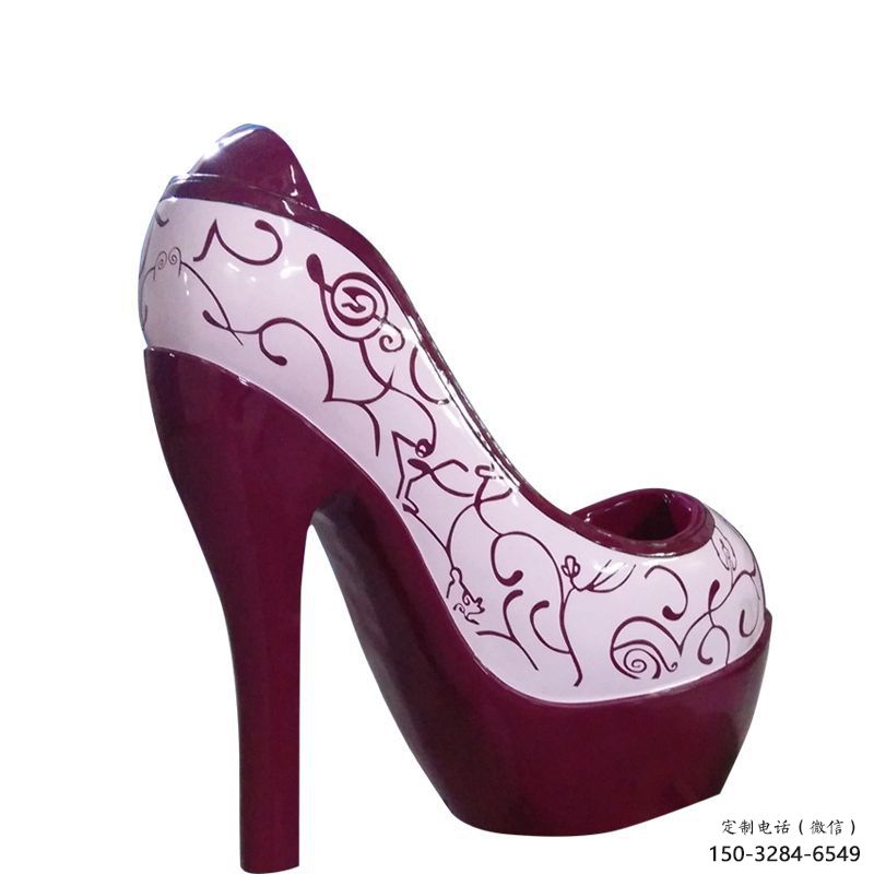 供應(yīng)創(chuàng)意高跟鞋雕塑 步行街店門(mén)口雕塑 影視劇小品