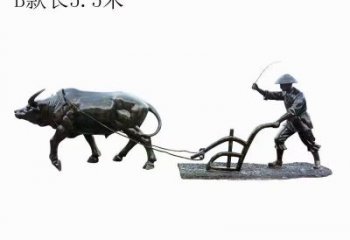 園林農(nóng)耕牛雕塑加工 城市廣場雕塑 步行街?jǐn)[件效果圖