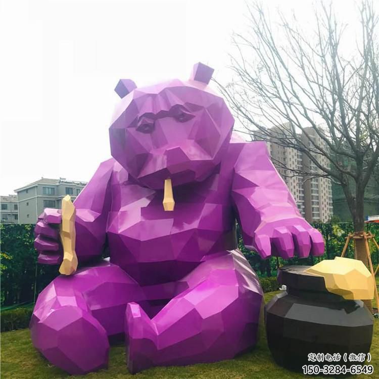 公園黑熊雕塑 酒店門口雕塑 彩繪擺件