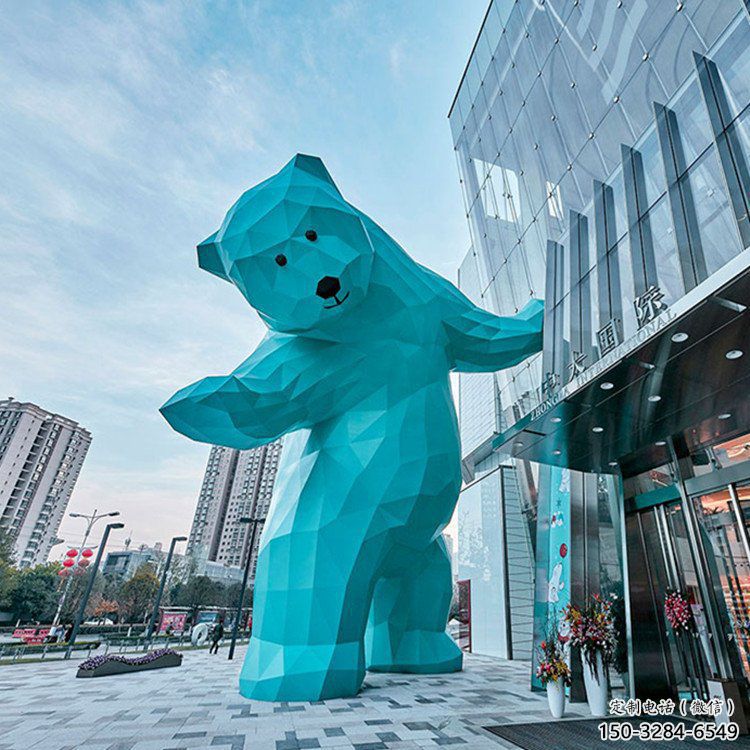 大型黑熊雕塑 門口創意雕塑 售樓處小品