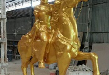 公園武士雕塑 酒店門口雕塑 彩繪擺件