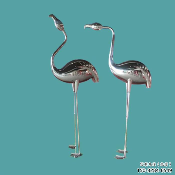 廣場(chǎng)仙鶴雕塑制造商 公園仿真雕塑 抽象擺件