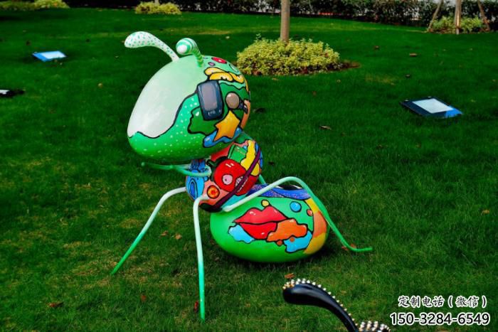玻璃鋼庭院螞蟻雕塑 城市古銅色雕塑 音樂(lè)小品