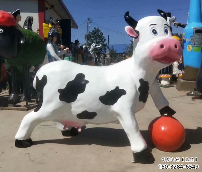 創(chuàng)意玻璃鋼小狗雕塑 步行街店門口雕塑 動物小品