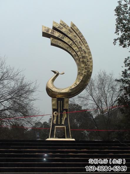 風(fēng)景區(qū)不銹鋼鳳凰雕塑廠家 售樓處廣場(chǎng)雕塑 仿古擺件