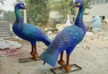 公園孔雀銅雕塑廠家 酒店門口雕塑 彩繪擺件