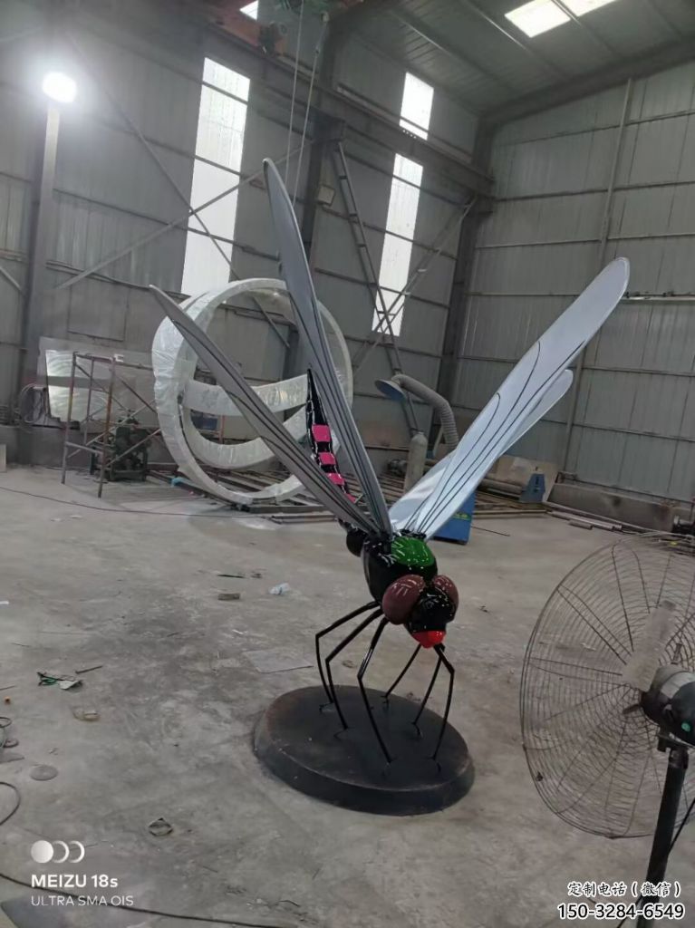 商業(yè)街不銹鋼蜻蜓雕塑 售樓處動(dòng)物雕塑 仿真擺件