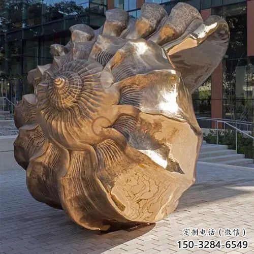 仿真海螺銅雕塑 店門口園林雕塑 動物小品