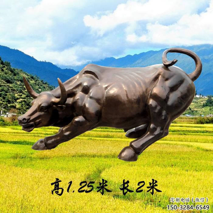 大型玻璃鋼華爾街牛雕塑 步行街宣傳雕塑 仿真擺件