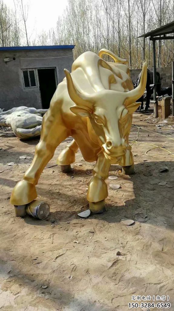 庭院鑄銅華爾街牛雕塑 城市古銅色雕塑 音樂小品