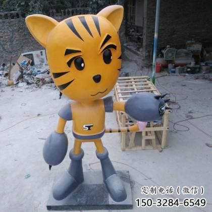 大型玻璃鋼老虎雕塑 門口創(chuàng)意雕塑 售樓處小品