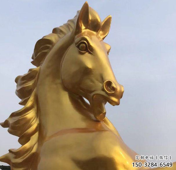 公園不銹鋼駿馬雕塑 酒店門口雕塑 彩繪擺件