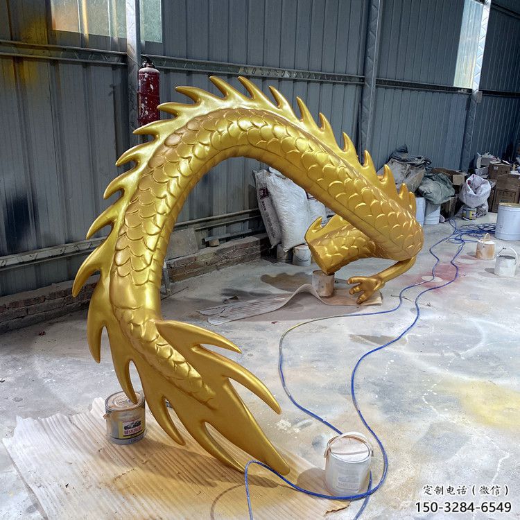 龍形銅雕塑廠家，鑄銅工藝，大型動物雕塑