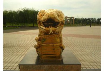 不銹鋼生肖雕塑，鍍鈦工藝，公園廣場(chǎng)戶外擺放 (2)