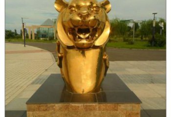 不銹鋼生肖雕塑，鍍鈦工藝，公園廣場(chǎng)戶外擺放 (3)