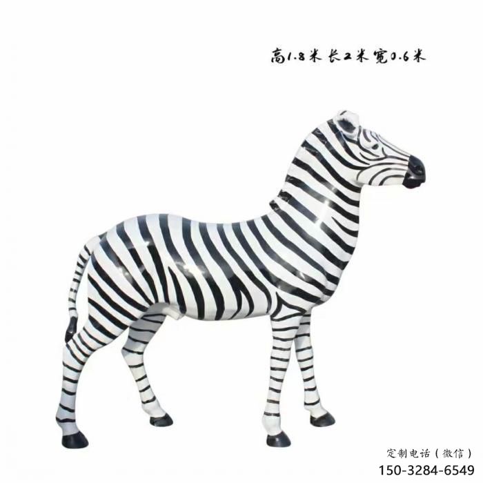 斑馬雕塑廠家，仿真彩繪工藝，公園廣場街頭小品