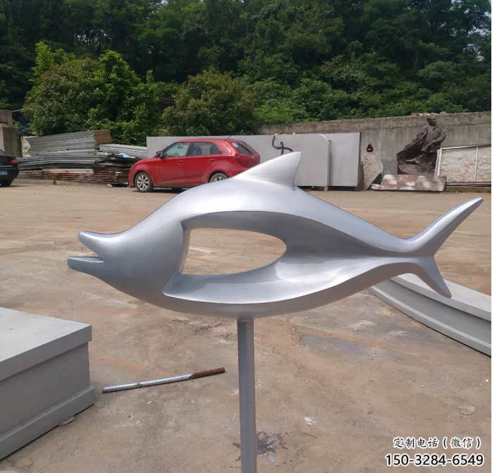 彩繪玻璃鋼劍魚雕塑，海洋生物雕塑，廣場大型雕塑