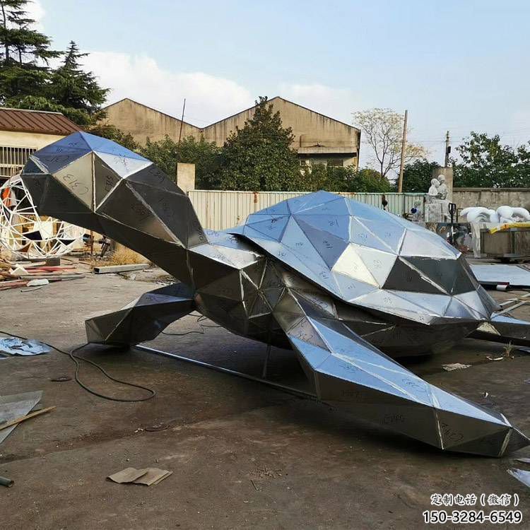 不銹鋼海龜?shù)袼苌a(chǎn)，神獸動(dòng)物，仿古公園廣場(chǎng)擺件