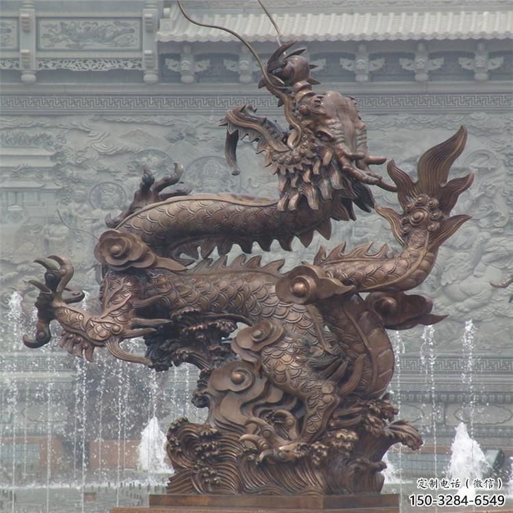 制作龍頭雕塑廠家，鑄銅動物雕塑，房地產售樓處擺件
