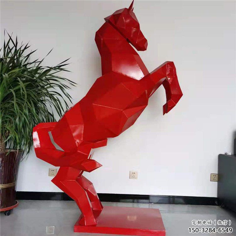 園林奔馬雕塑 城市廣場(chǎng)雕塑 步行街?jǐn)[件