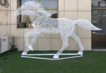 鏤空奔馬雕塑，城市動物擺件，大型廣場小品