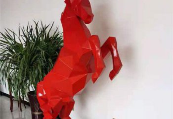 庭院奔馬雕塑 城市古銅色雕塑 動物小品