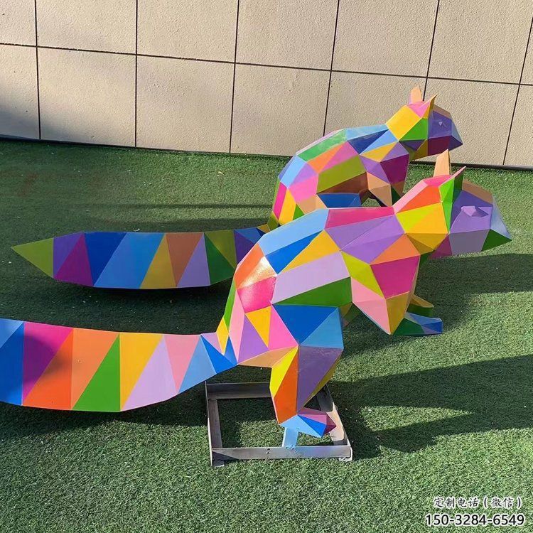 城市狐貍雕塑 風景區彩繪雕塑 抽象擺件