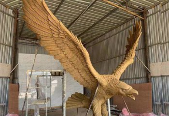 飛翔老鷹雕塑，烤漆工藝，公園園林小品