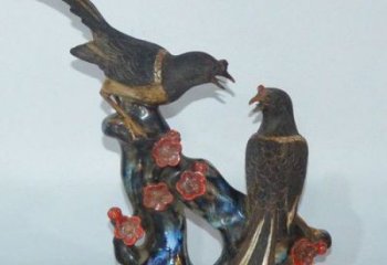 城市喜鵲雕塑 風(fēng)景區(qū)彩繪雕塑 抽象擺件