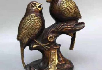 創(chuàng)意鑄銅喜鵲雕塑 步行街店門口雕塑 動物小品