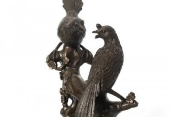 風(fēng)景區(qū)鑄銅喜鵲雕塑 售樓處廣場(chǎng)雕塑 仿古擺件