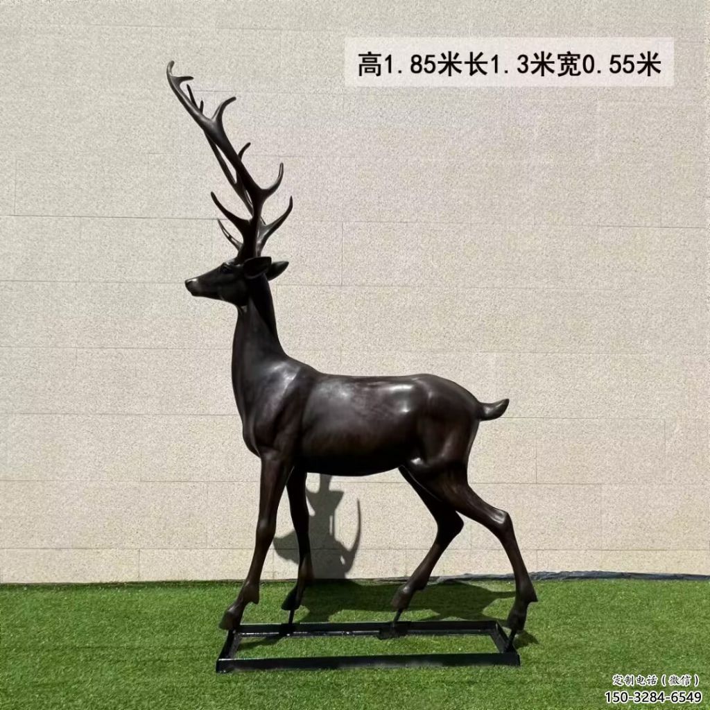 玻璃鋼仿真麋鹿雕塑 酒店公園雕塑 風(fēng)景區(qū)擺件