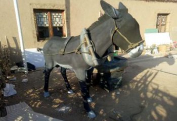 創(chuàng)意毛驢雕塑 步行街店門口雕塑 影視劇小品