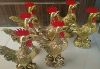 街道小雞雕塑，動物小品，剪影工藝