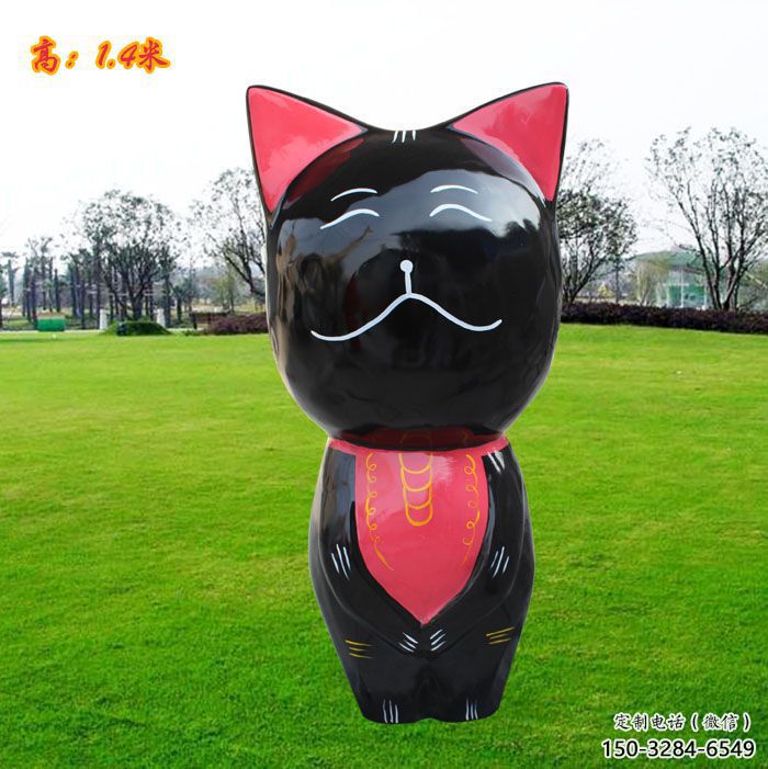 廣場小貓雕塑，動物擺件，仿古工藝