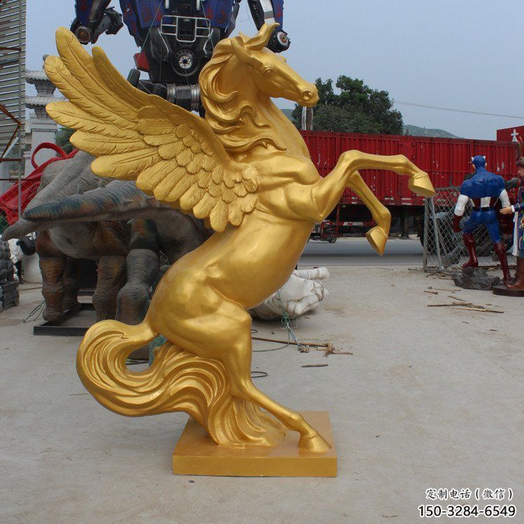 廣場天馬雕塑，動(dòng)物擺件，仿古工藝