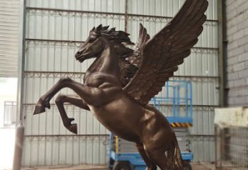 步行街天馬雕塑，景觀主題，古銅工藝