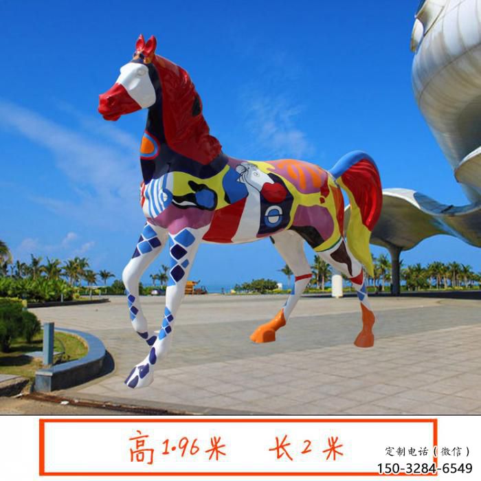 庭院小馬雕塑，動物主題，鍍銅工藝