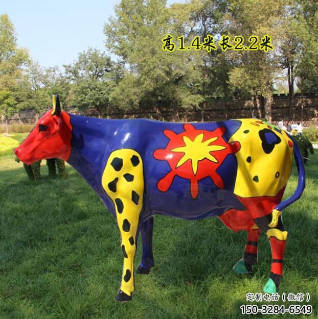 公園公牛雕塑 酒店門口雕塑 彩繪擺件