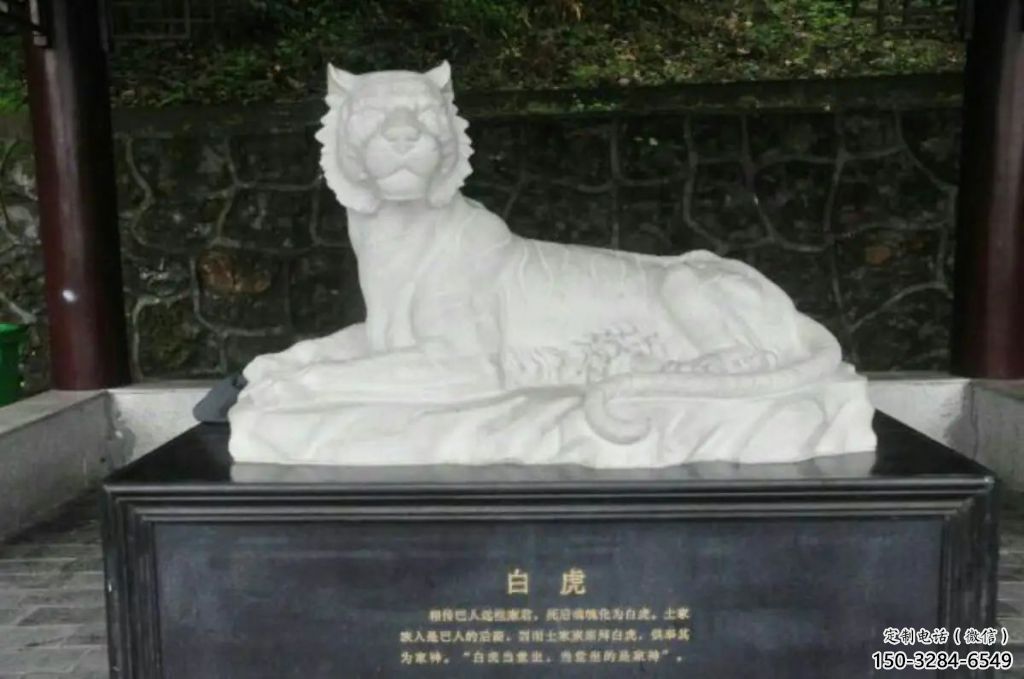 街道白虎雕塑，鑄銅農耕雕塑，古銅效果