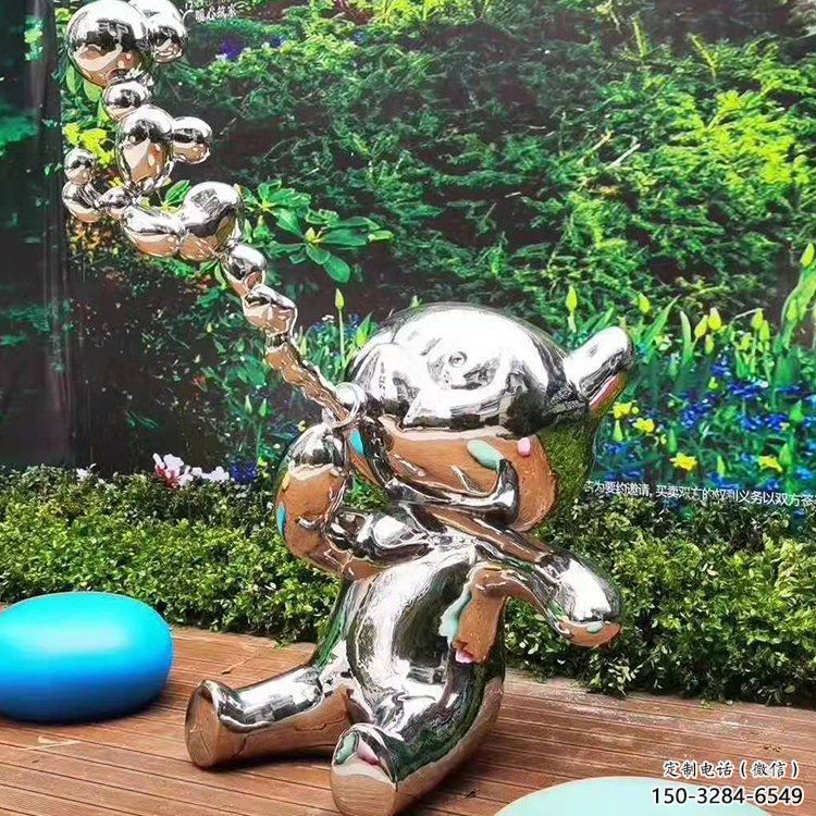 景區貓咪雕塑，鍍金歐式雕塑，鐵藝材質