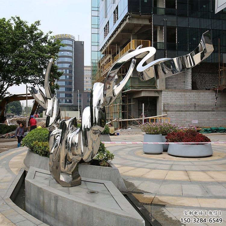 冷飲店貓咪雕塑，鍍銅海洋雕塑，鏡面工藝