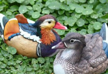 大型鴛鴦雕塑 步行街宣傳雕塑 仿真擺件