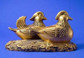 庭院鴛鴦雕塑 城市古銅色雕塑 音樂小品