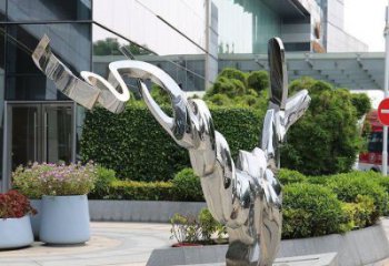 飯店貓咪雕塑，鍍金歐式雕塑，鍍金工藝