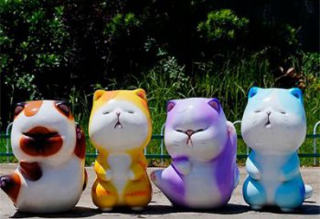 海洋館貓咪雕塑，鍍銅海洋雕塑，鍍銅工藝