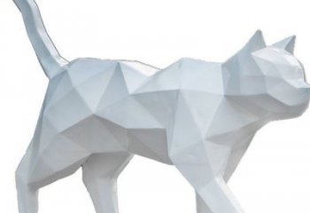 小區貓咪雕塑，拉絲海洋雕塑，抽象效果